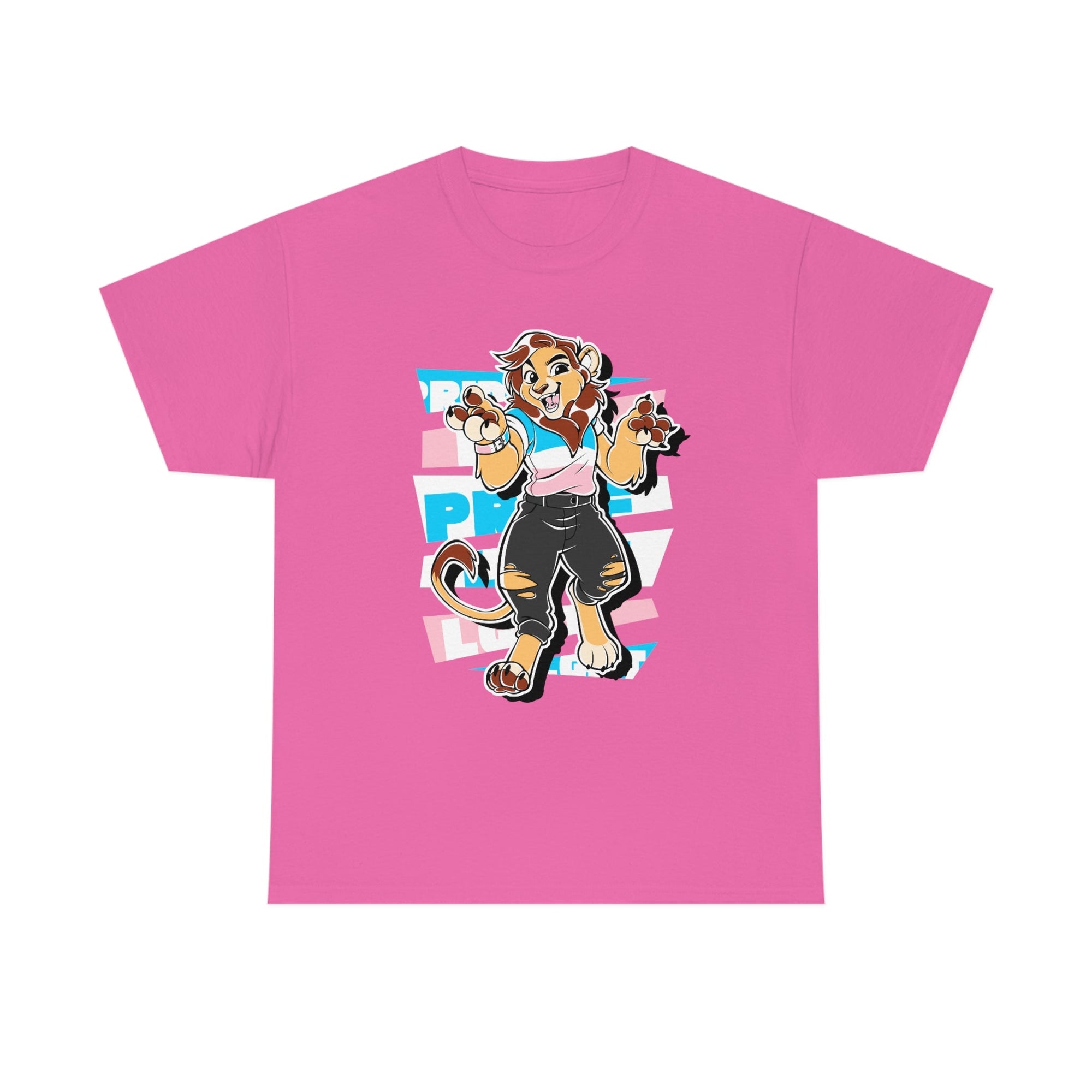 Trans Pride Charlie Lion - T-Shirt T-Shirt Artworktee Pink S 