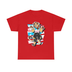 Trans Pride Charlie Lion - T-Shirt T-Shirt Artworktee Red S 