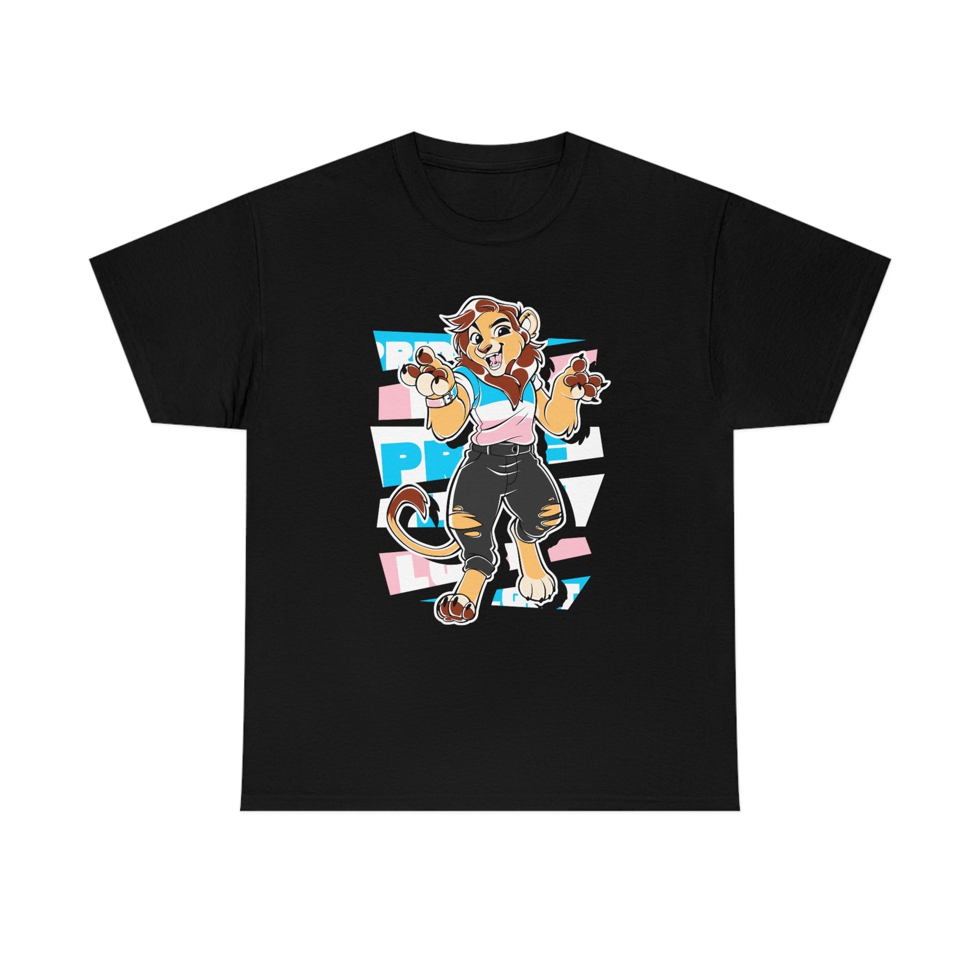 Trans Pride Charlie Lion - T-Shirt T-Shirt Artworktee Black S 