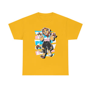 Trans Pride Charlie Lion - T-Shirt T-Shirt Artworktee Gold S 