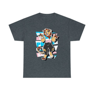 Trans Pride Charlie Lion - T-Shirt T-Shirt Artworktee Dark Heather S 