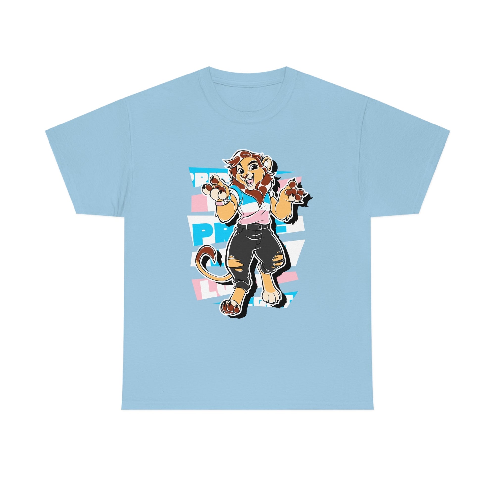 Trans Pride Charlie Lion - T-Shirt T-Shirt Artworktee Light Blue S 