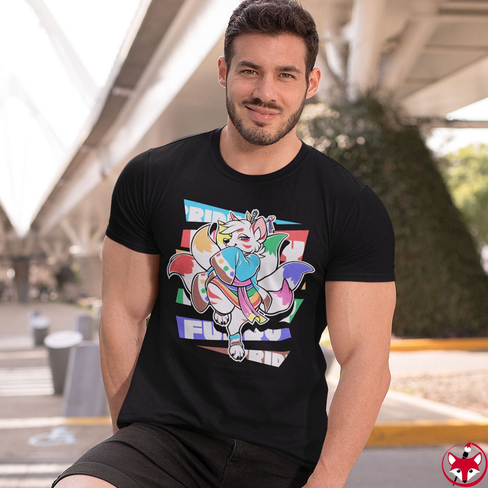 Unity Pride Momo Kitsune - T-Shirt T-Shirt Artworktee 