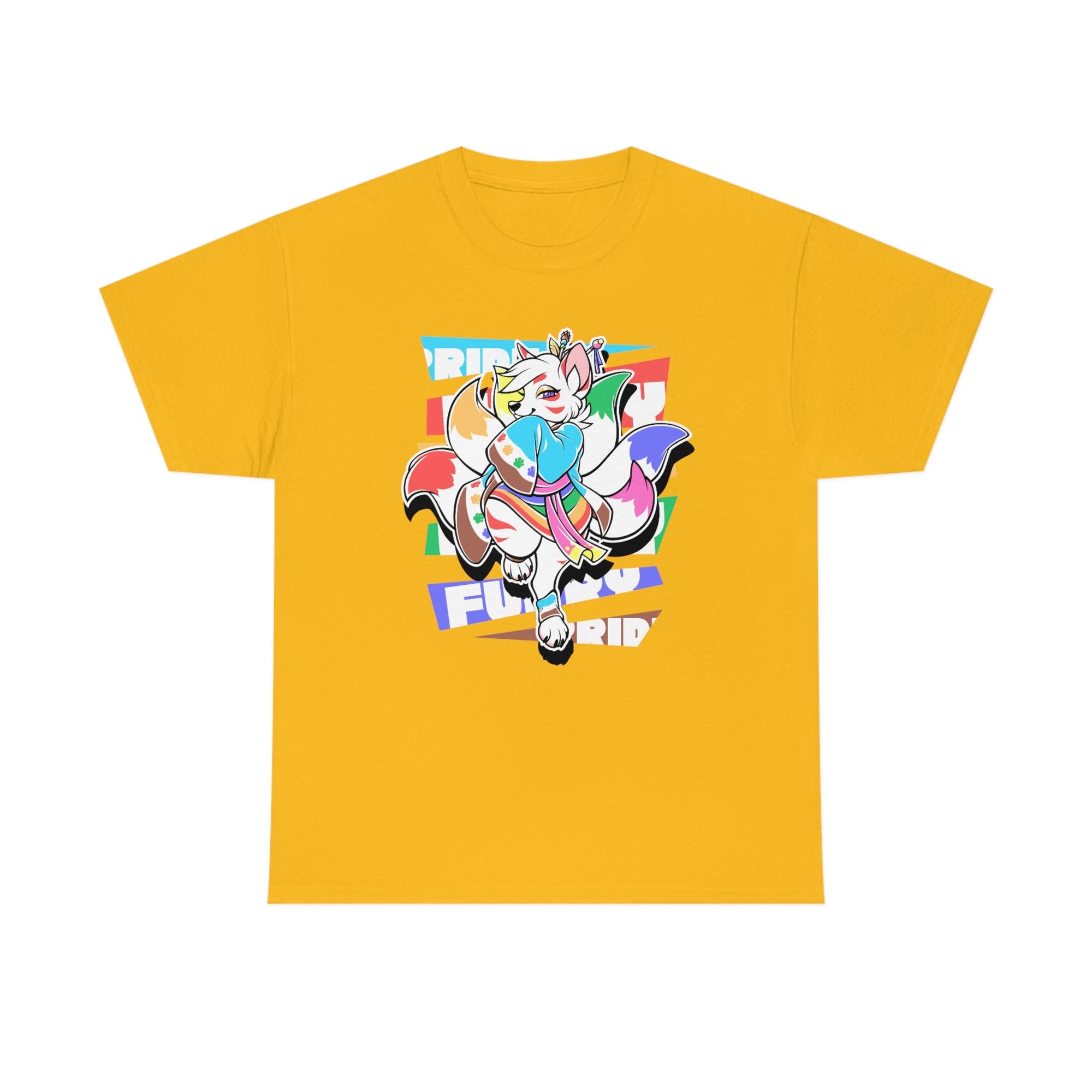Unity Pride Momo Kitsune - T-Shirt T-Shirt Artworktee Gold S 