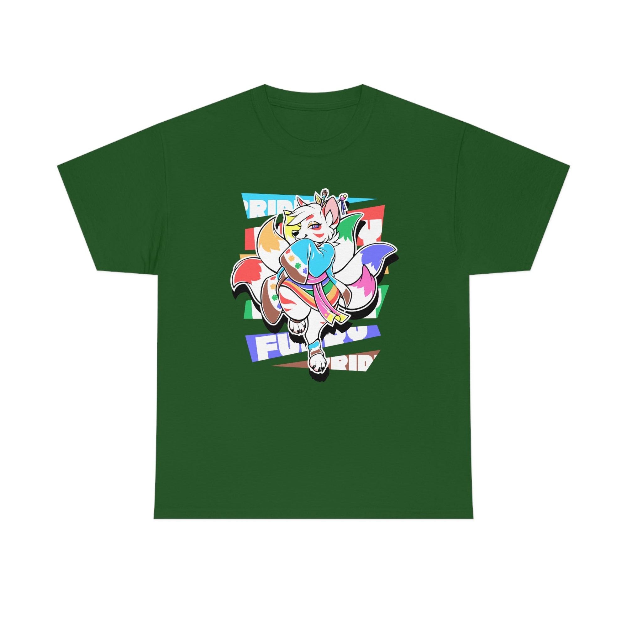 Unity Pride Momo Kitsune - T-Shirt T-Shirt Artworktee Green S 