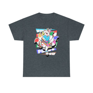 Unity Pride Momo Kitsune - T-Shirt T-Shirt Artworktee Dark Heather S 