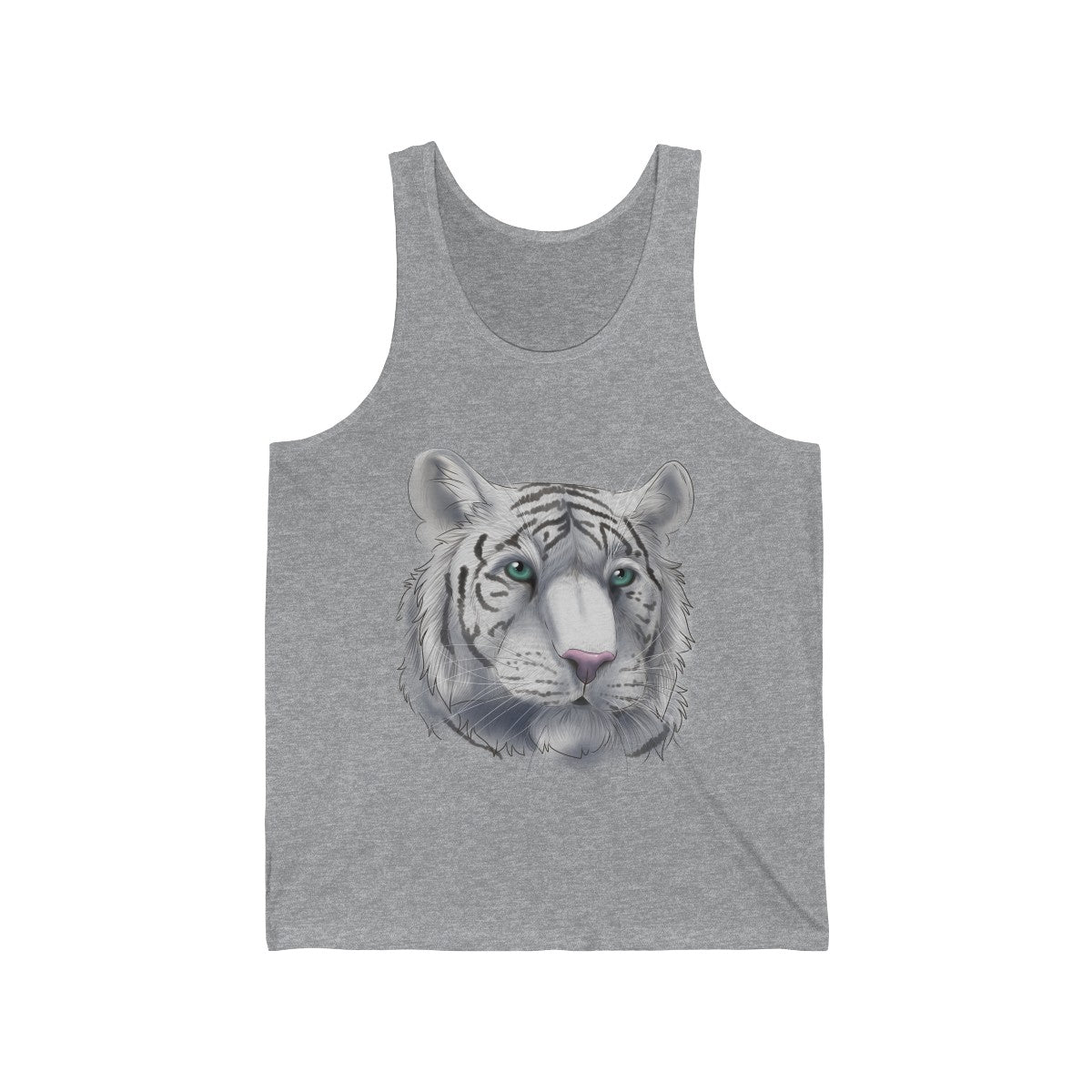 White Tiger - Tank Top Tank Top Dire Creatures Heather XS 
