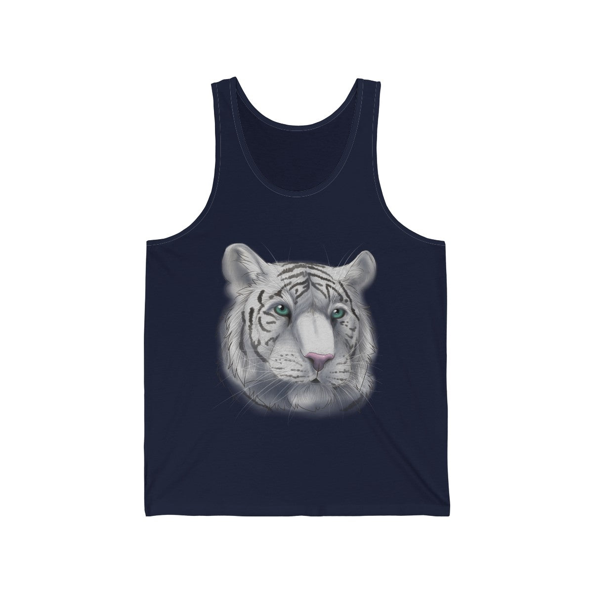 White Tiger - Tank Top Tank Top Dire Creatures Navy Blue XS 