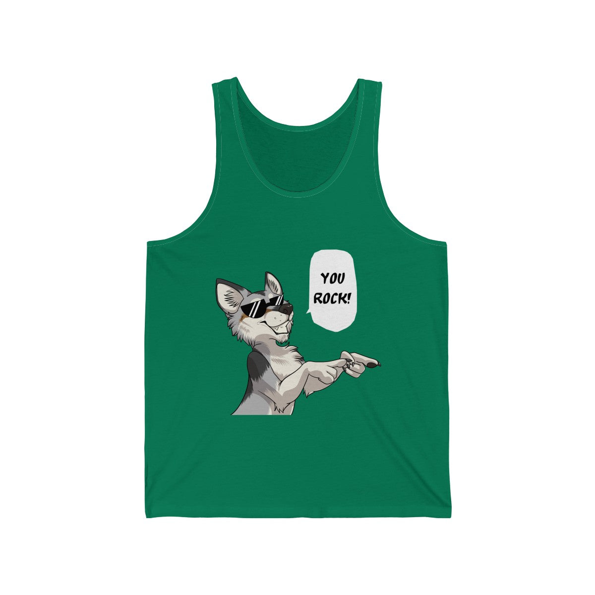 Wolf - Tank Top Tank Top Dire Creatures Green XS 