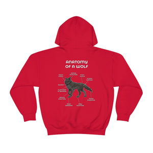 Wolf Black - Hoodie Hoodie Artworktee Red S 