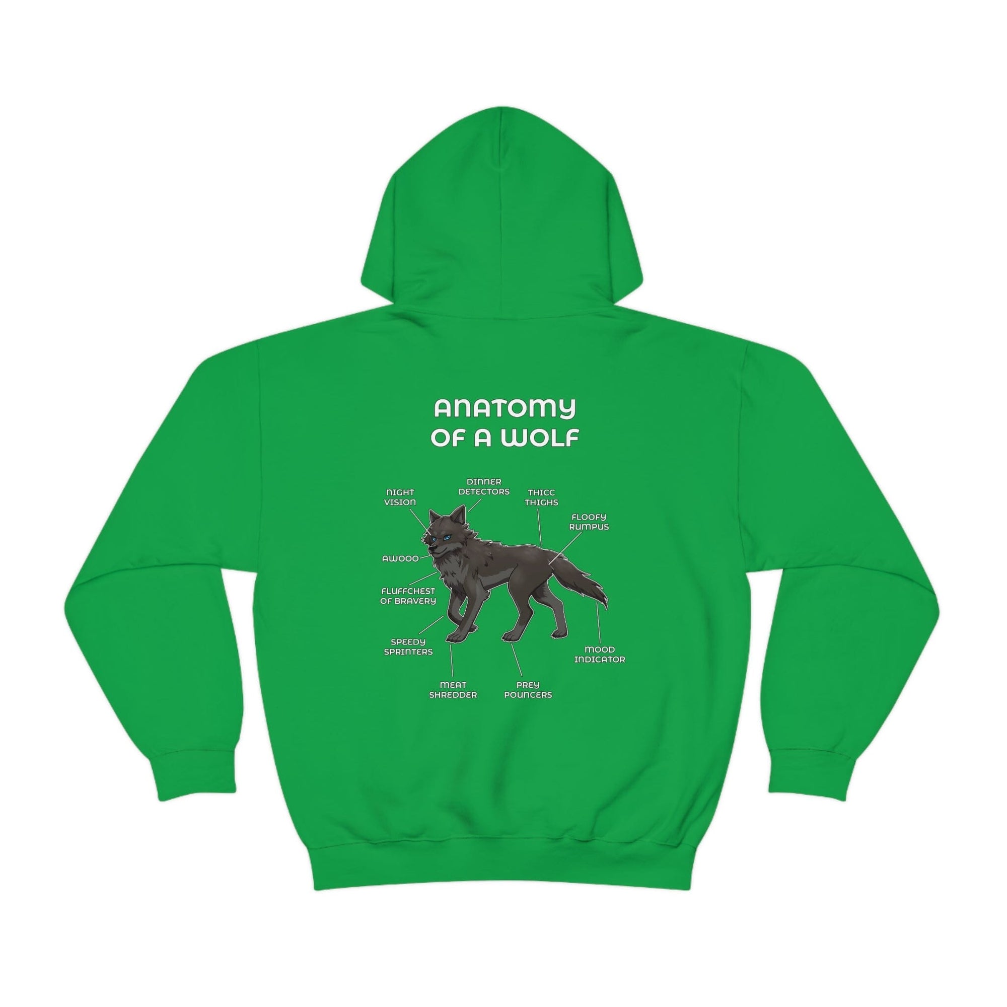 Wolf Black - Hoodie Hoodie Artworktee Green S 