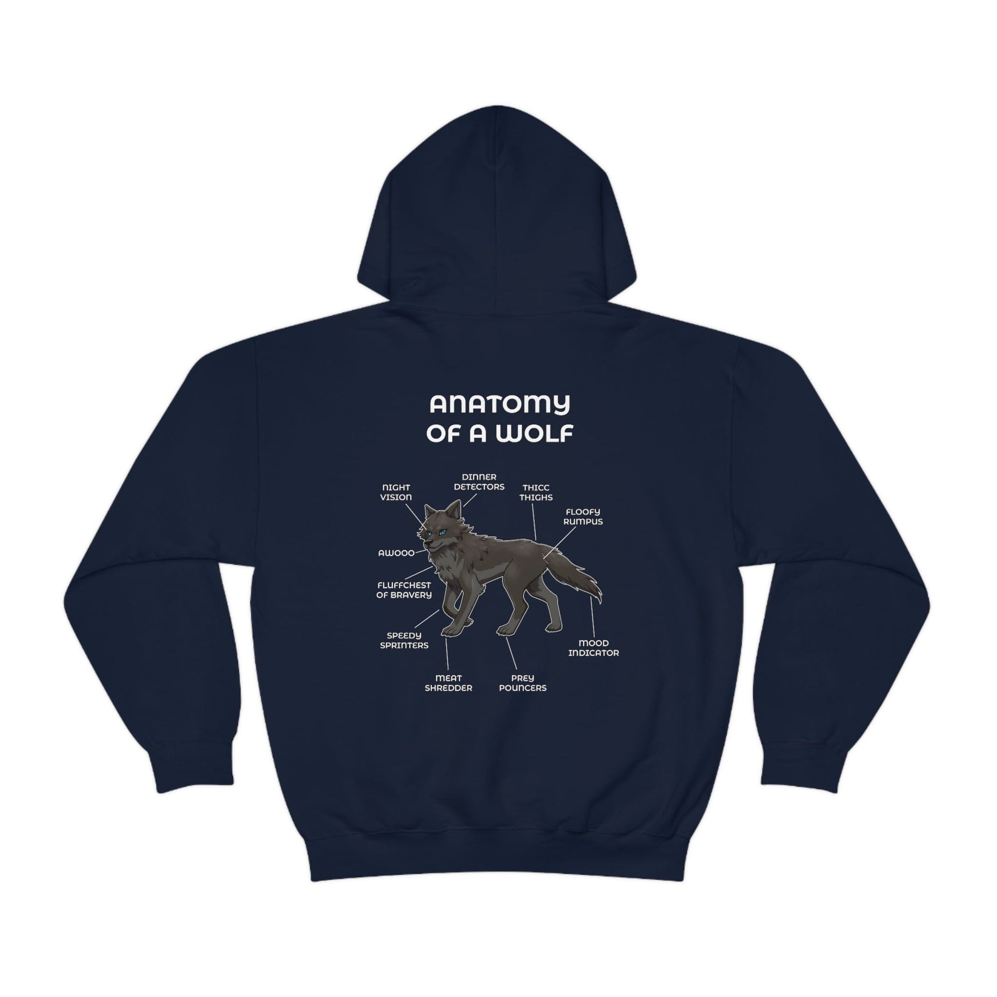 Wolf Black - Hoodie Hoodie Artworktee Navy Blue S 