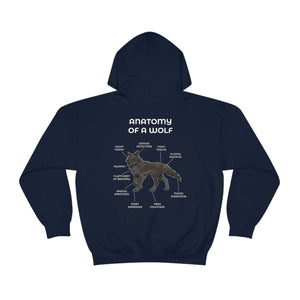 Wolf Black - Hoodie Hoodie Artworktee Navy Blue S 