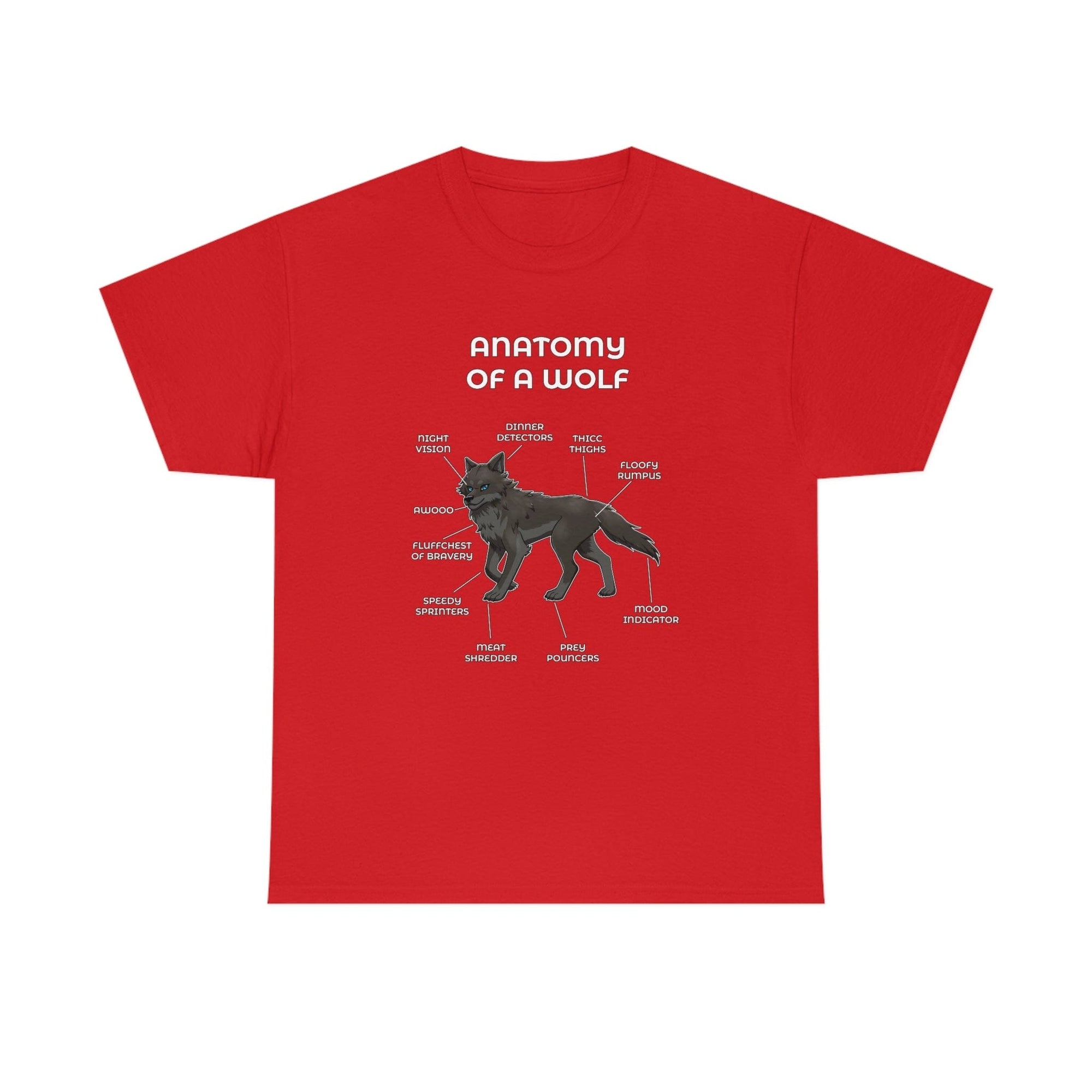 Wolf Black - T-Shirt T-Shirt Artworktee Red S 