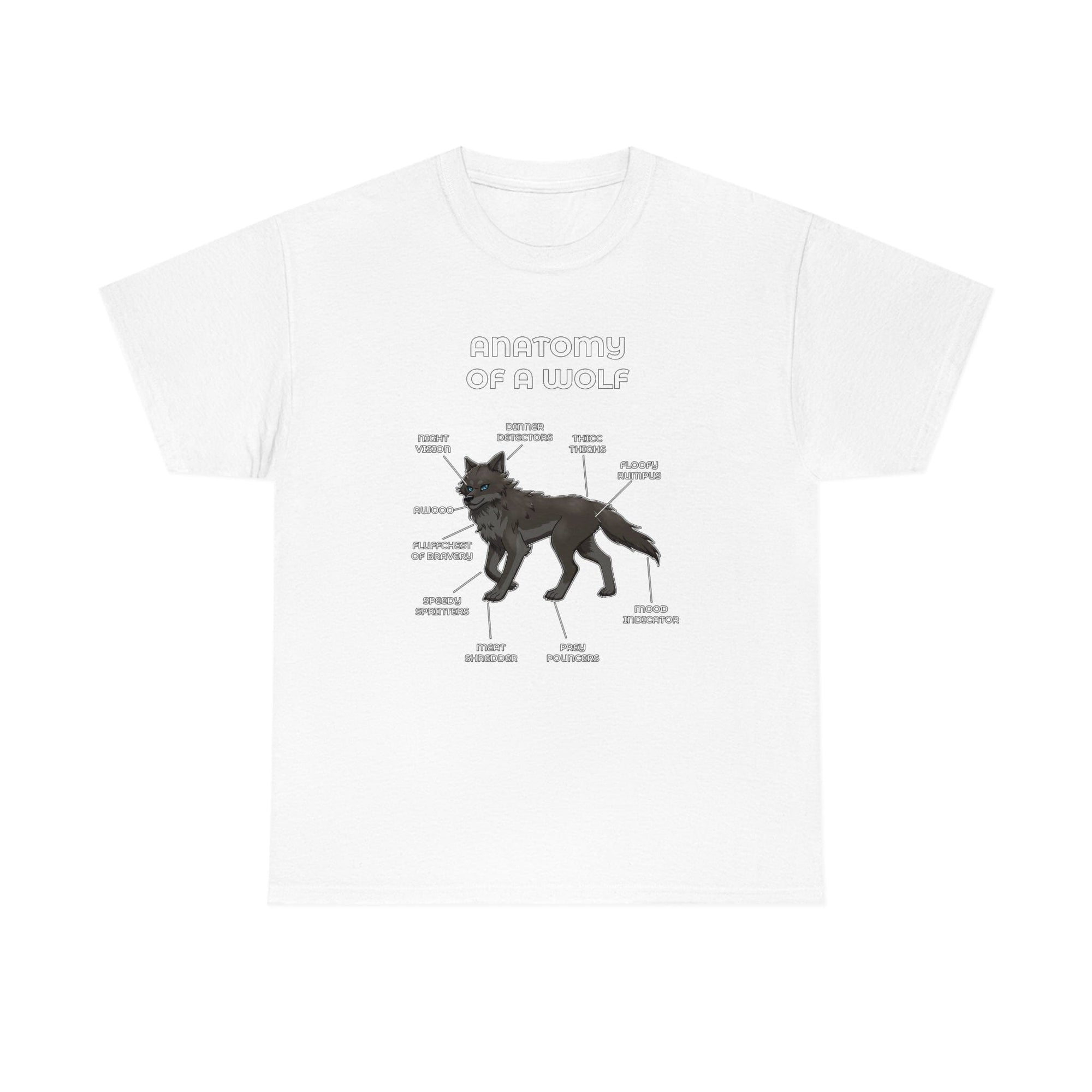 Wolf Black - T-Shirt T-Shirt Artworktee White S 