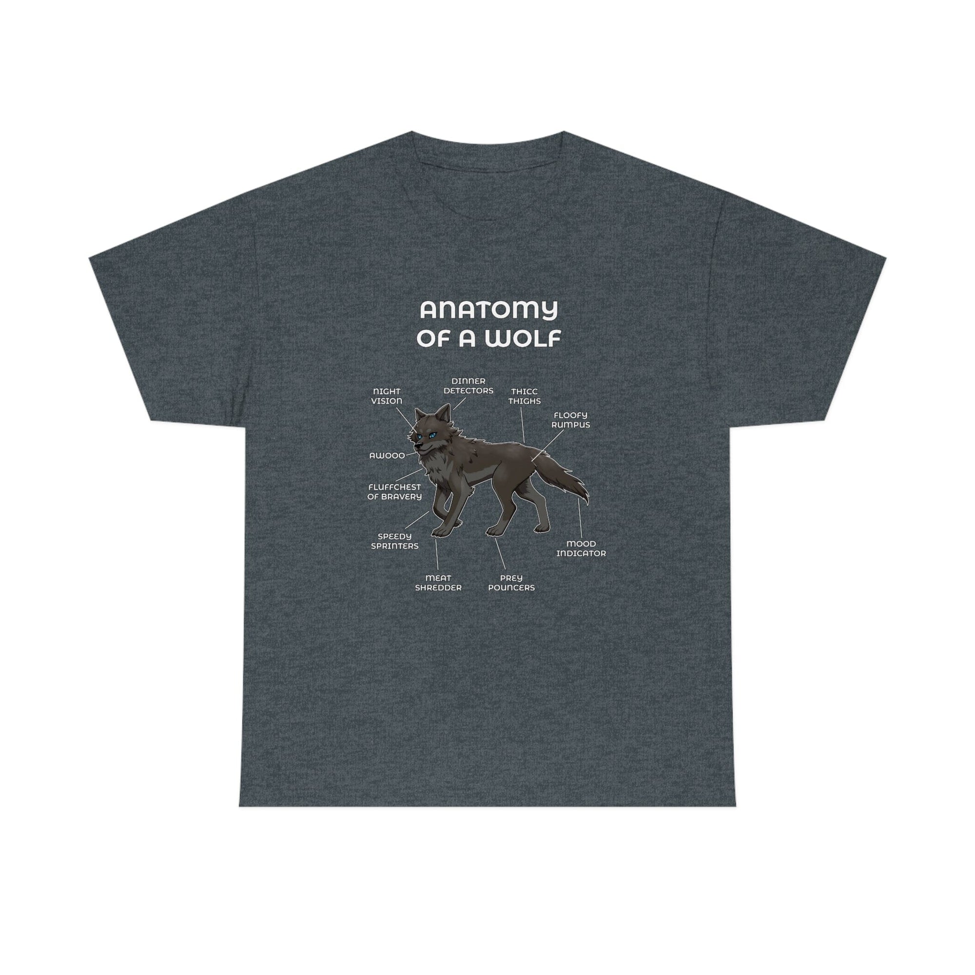 Wolf Black - T-Shirt T-Shirt Artworktee Dark Heather S 