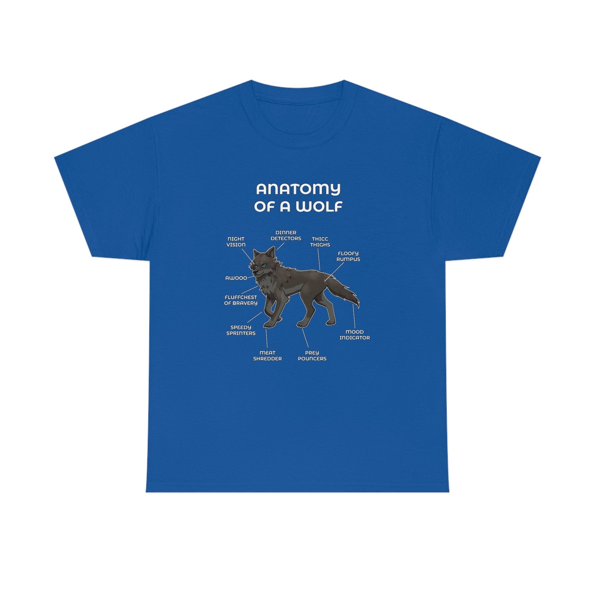 Wolf Black - T-Shirt T-Shirt Artworktee Royal Blue S 