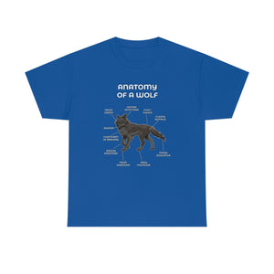 Wolf Black - T-Shirt T-Shirt Artworktee Royal Blue S 
