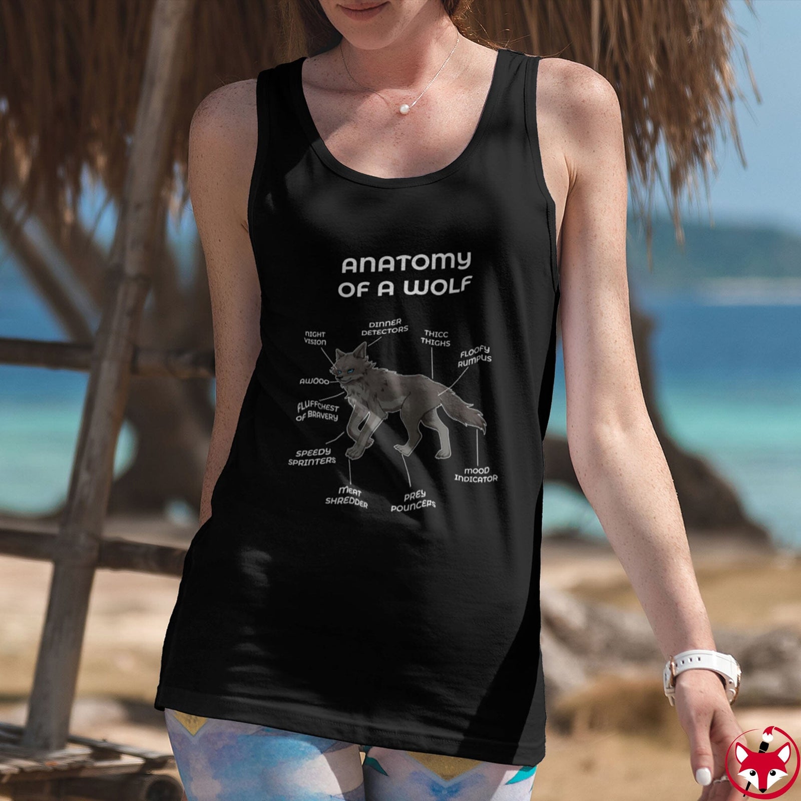 Wolf Black - Tank Top Tank Top Artworktee 