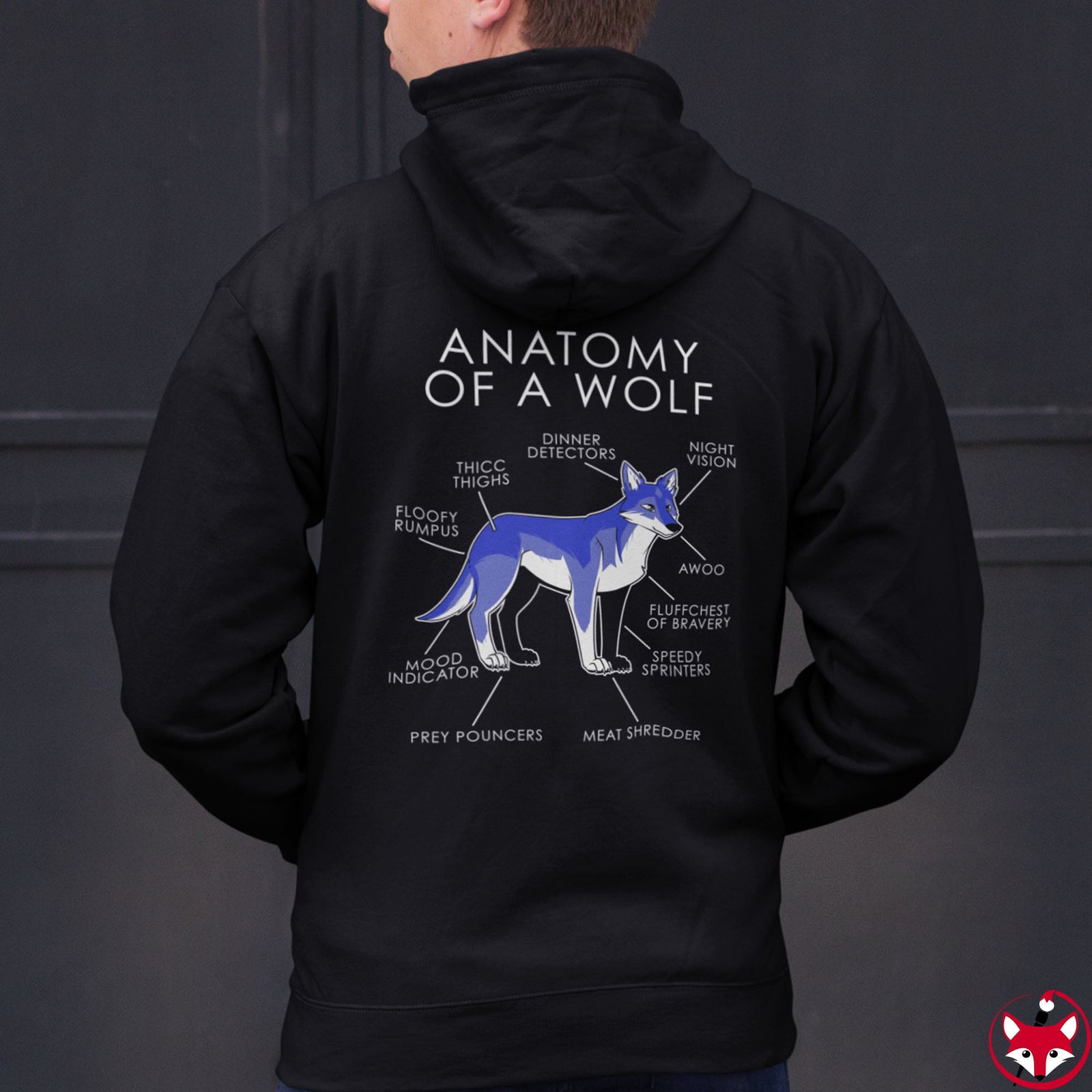 Wolf Blue - Hoodie Hoodie Artworktee 