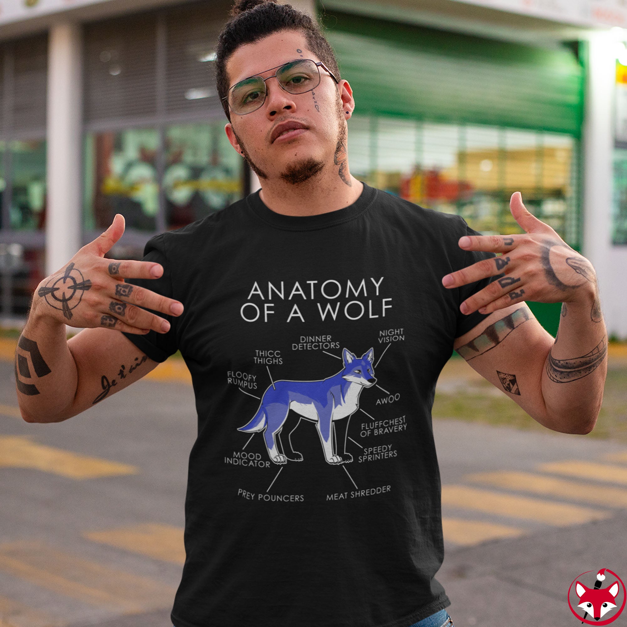 Wolf Blue - T-Shirt T-Shirt Artworktee 