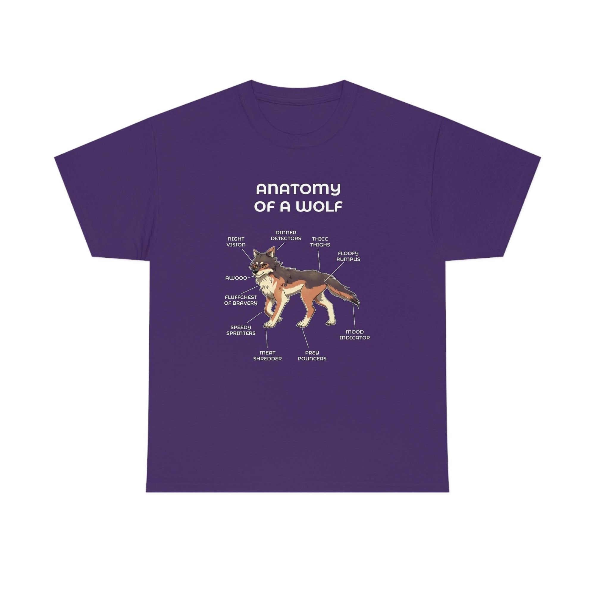 Wolf Brown - T-Shirt T-Shirt Artworktee Purple S 