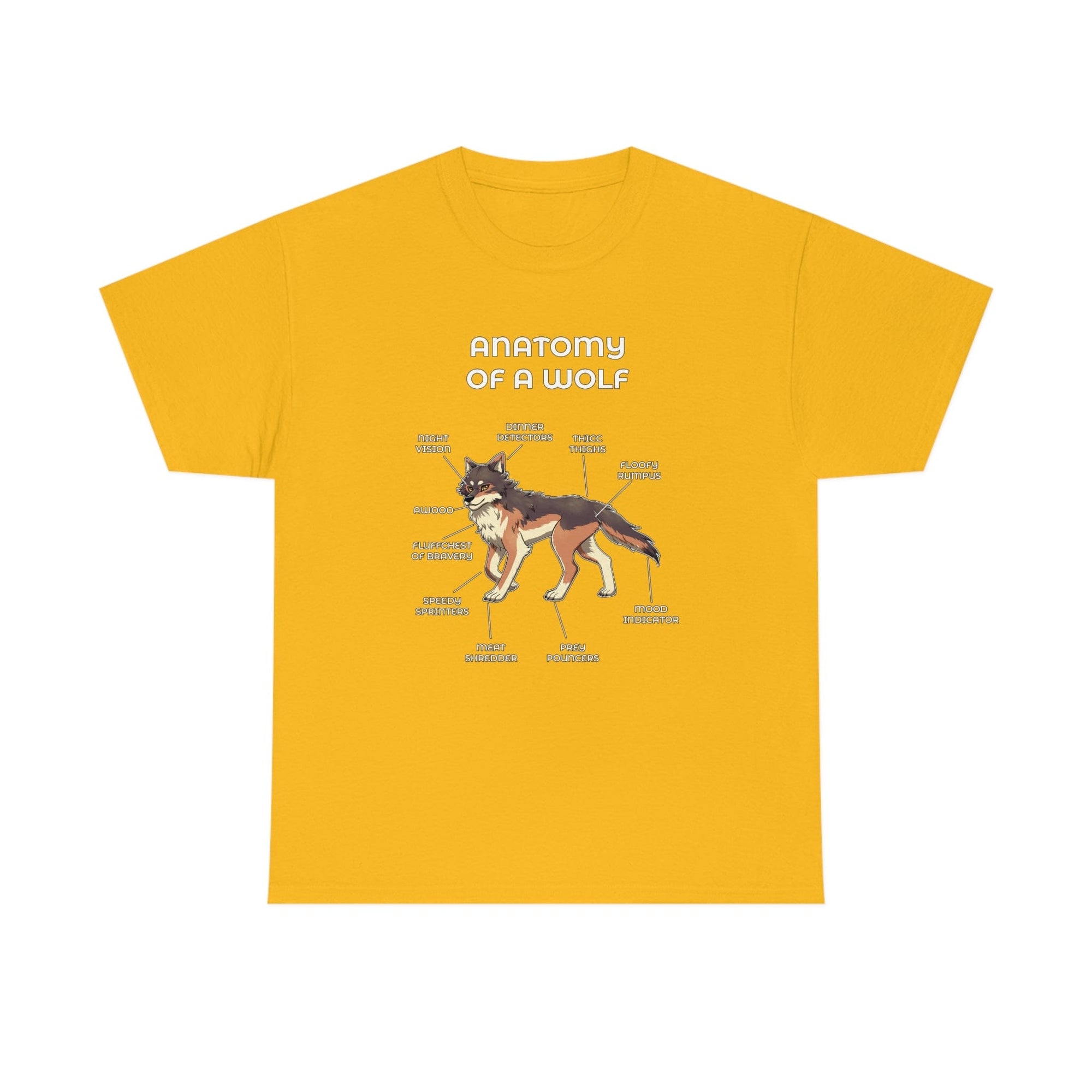 Wolf Brown - T-Shirt T-Shirt Artworktee Gold S 