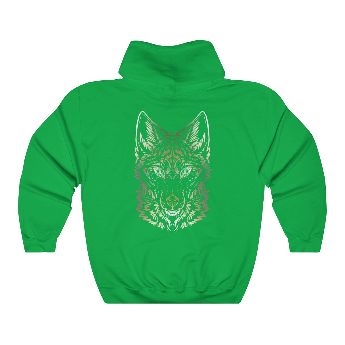 Wolf Colored - Hoodie Hoodie Dire Creatures Green S 