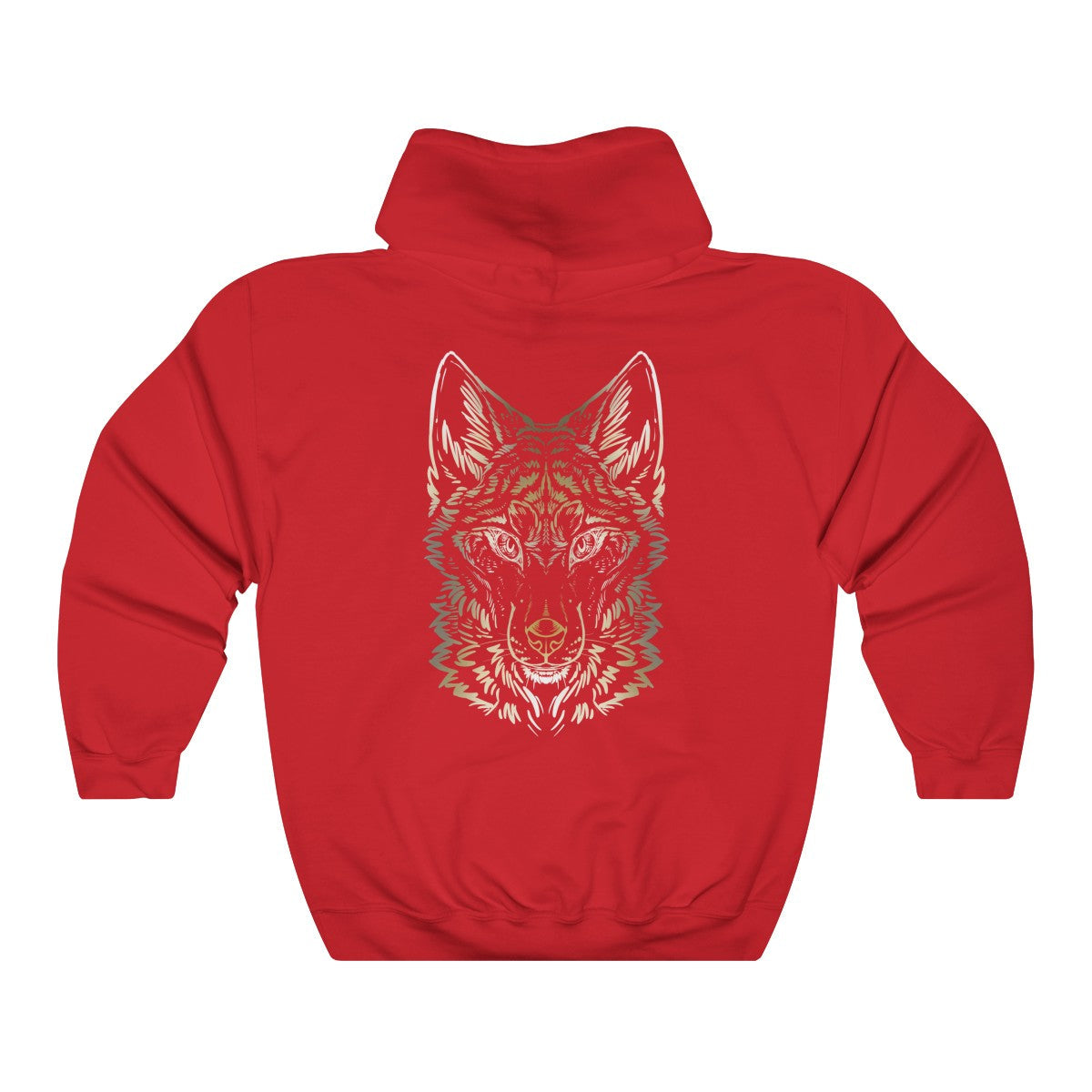 Wolf Colored - Hoodie Hoodie Dire Creatures Red S 