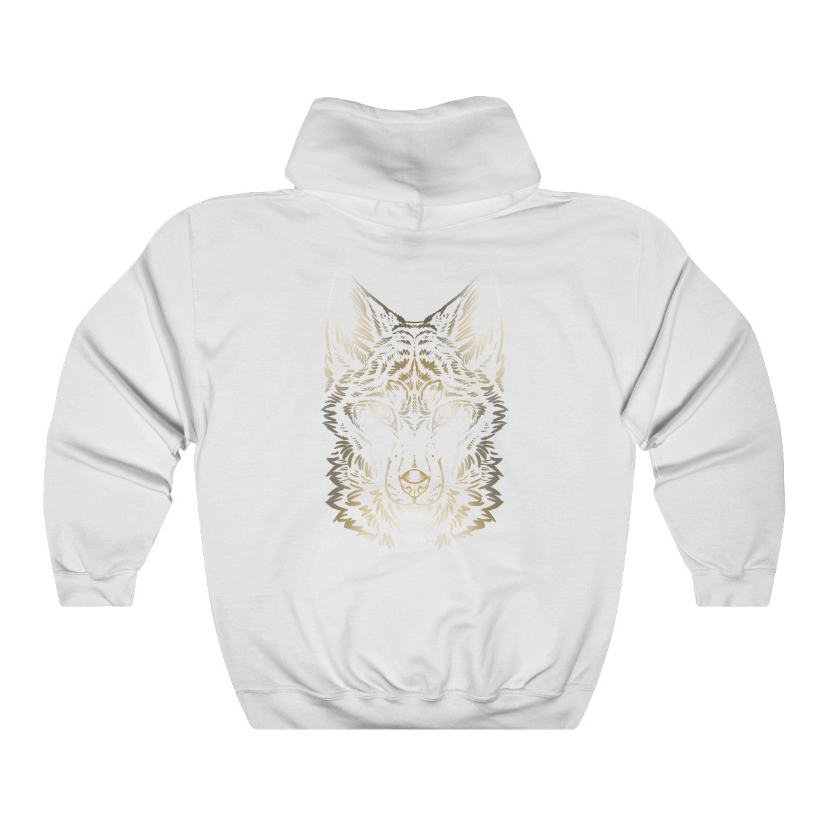 Wolf Colored - Hoodie Hoodie Dire Creatures White S 