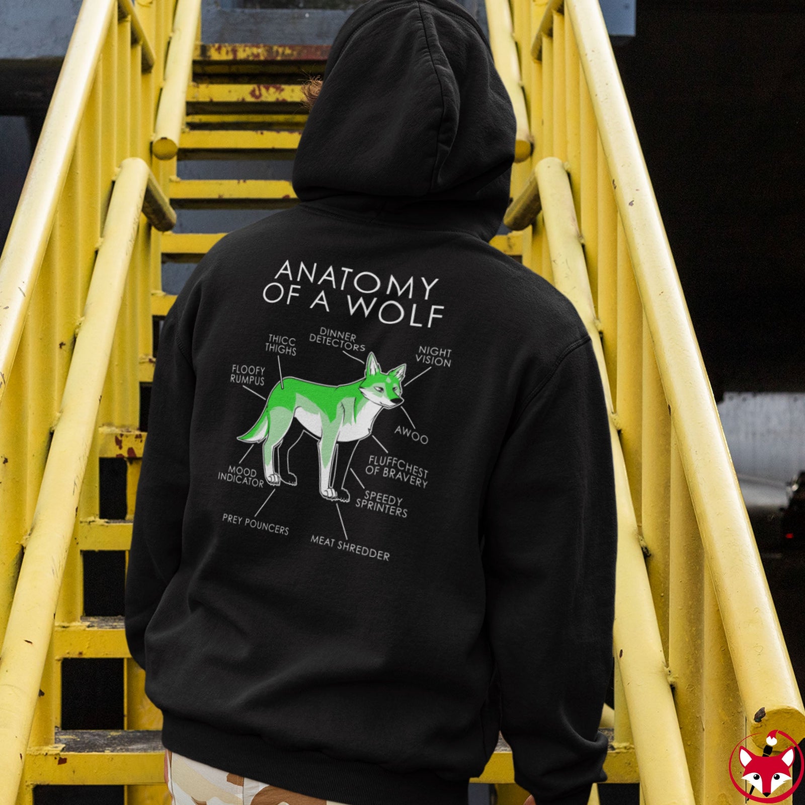 Wolf Green - Hoodie Hoodie Artworktee 