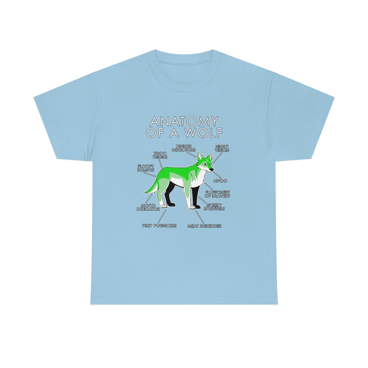 Wolf Green - T-Shirt T-Shirt Artworktee Light Blue S 