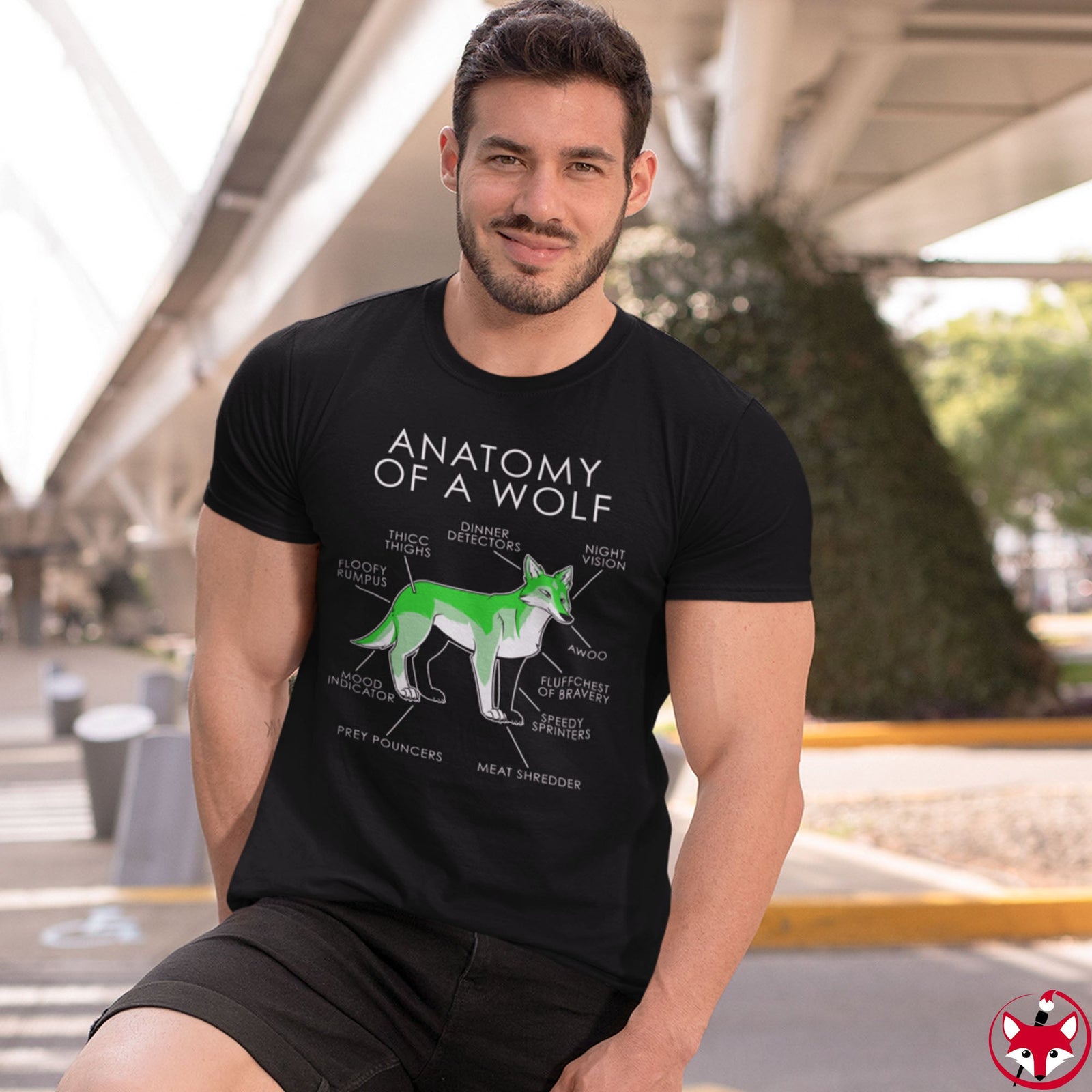 Wolf Green - T-Shirt T-Shirt Artworktee 