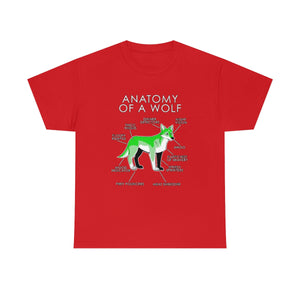 Wolf Green - T-Shirt T-Shirt Artworktee Red S 