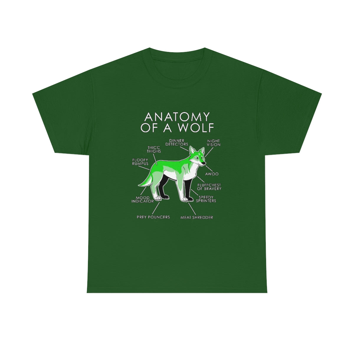 Wolf Green - T-Shirt T-Shirt Artworktee Green S 