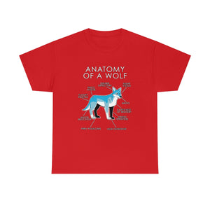 Wolf Light Blue - T-Shirt T-Shirt Artworktee Red S 