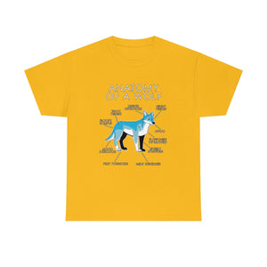 Wolf Light Blue - T-Shirt T-Shirt Artworktee Gold S 