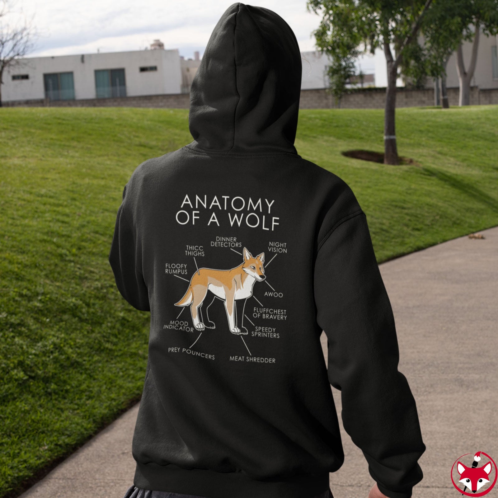 Wolf Orange - Hoodie Hoodie Artworktee 