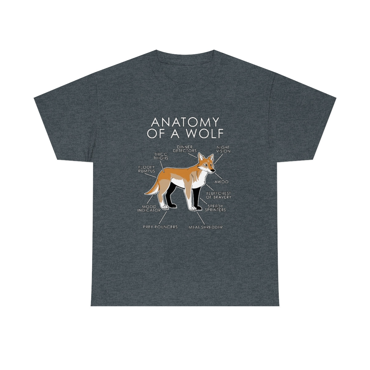 Wolf Orange - T-Shirt T-Shirt Artworktee Dark Heather S 