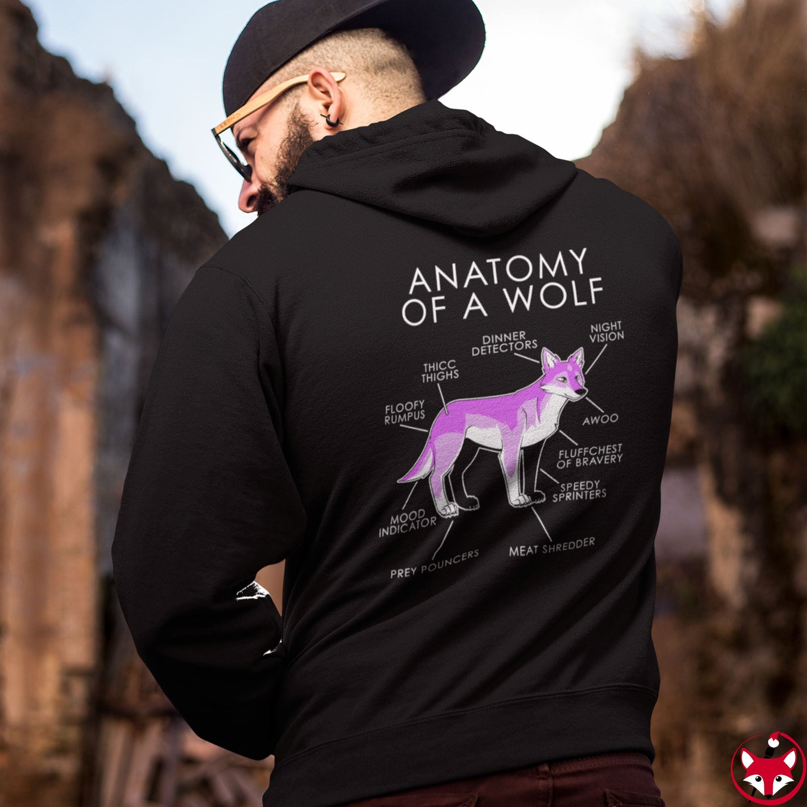 Wolf Pink - Hoodie Hoodie Artworktee 