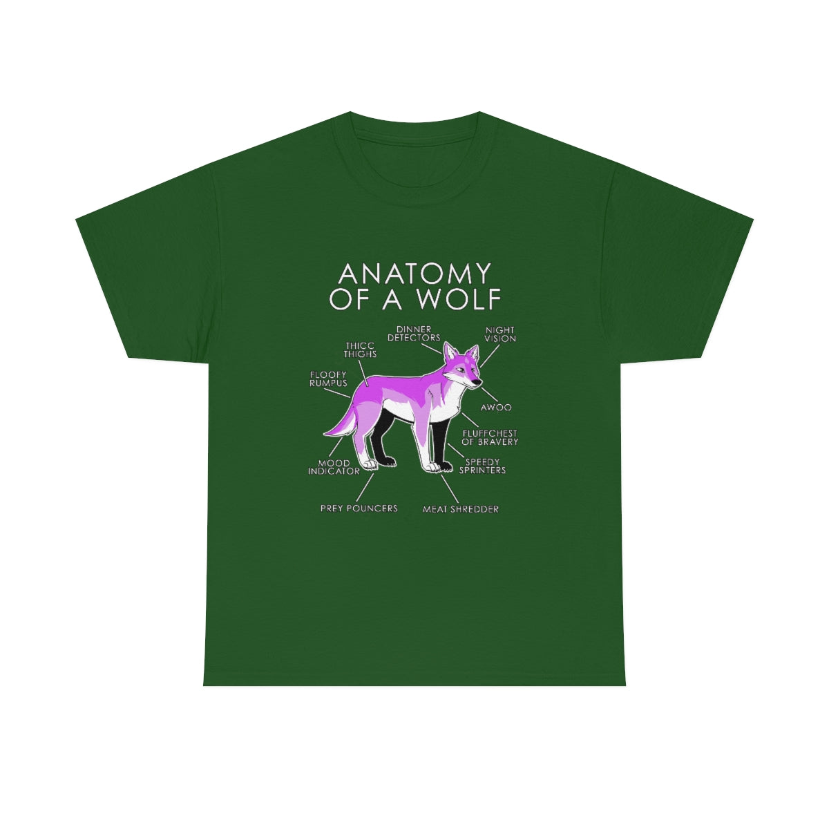 Wolf Pink - T-Shirt T-Shirt Artworktee Green S 