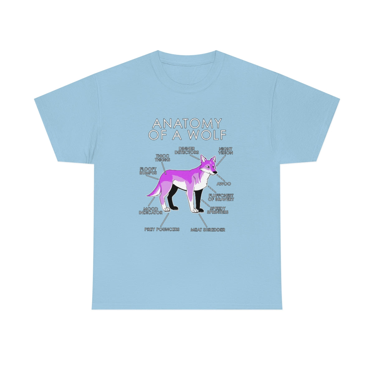 Wolf Pink - T-Shirt T-Shirt Artworktee Light Blue S 