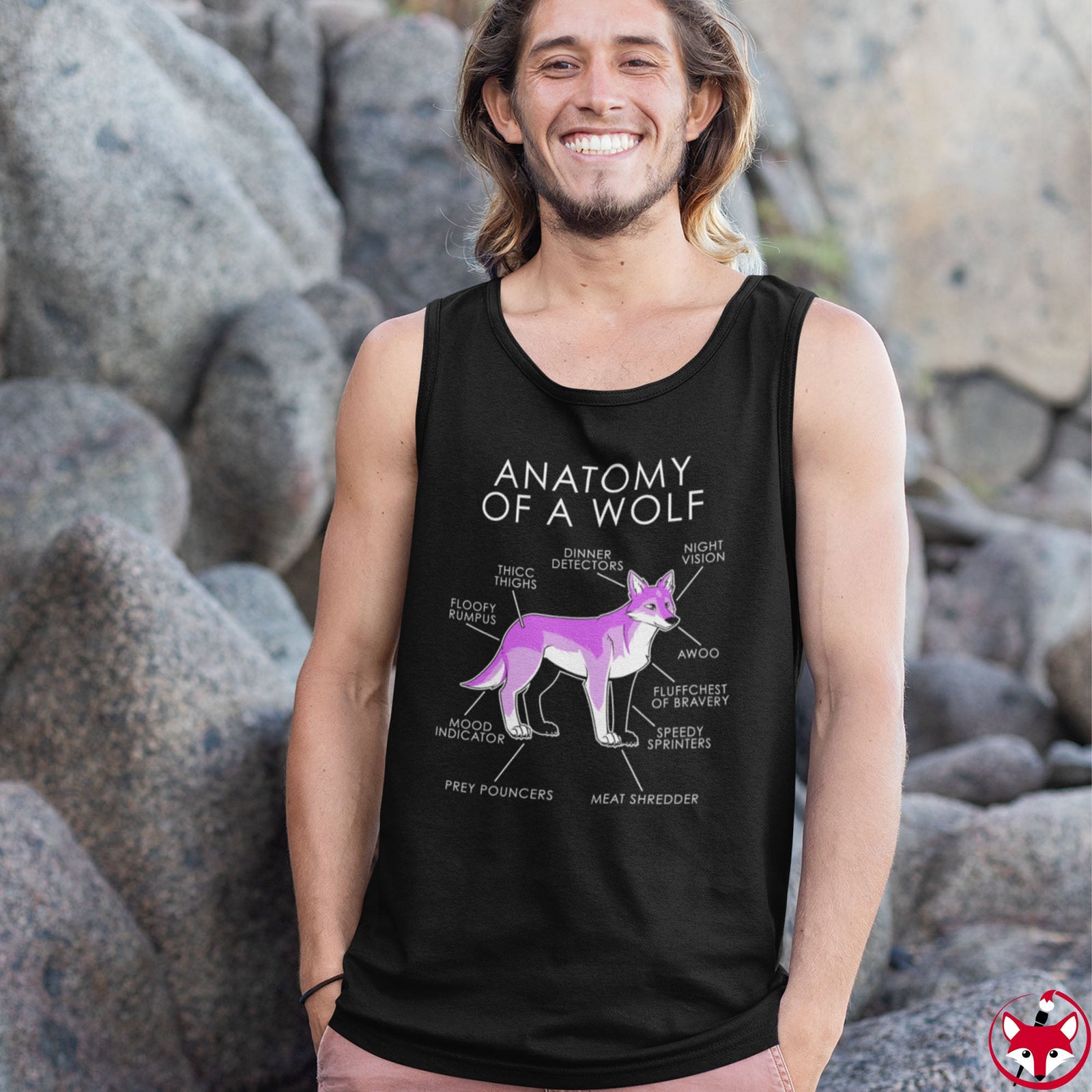 Wolf Pink - Tank Top Tank Top Artworktee 