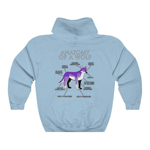 Wolf Purple - Hoodie Hoodie Artworktee Light Blue S 