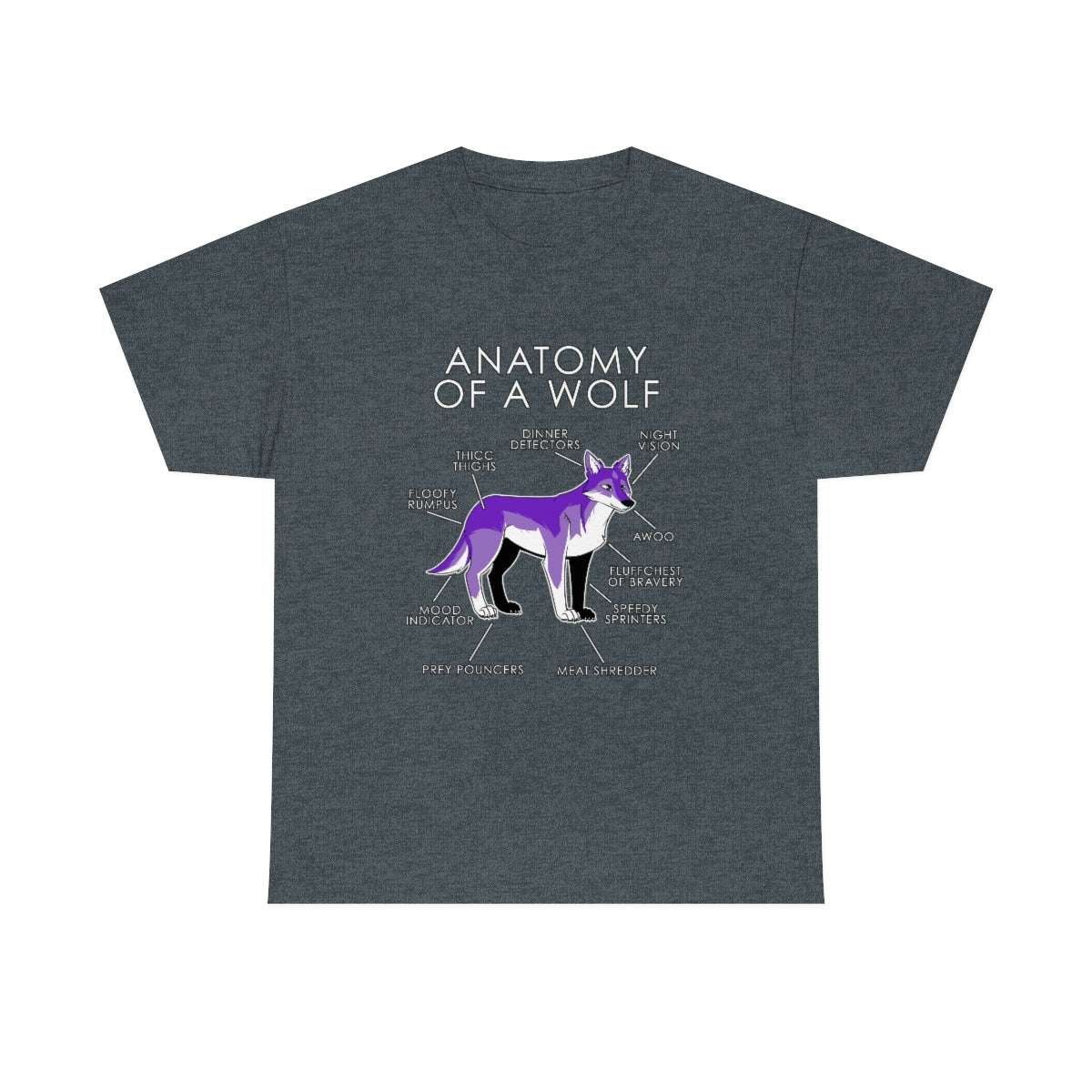 Wolf Purple - T-Shirt T-Shirt Artworktee Dark Heather S 