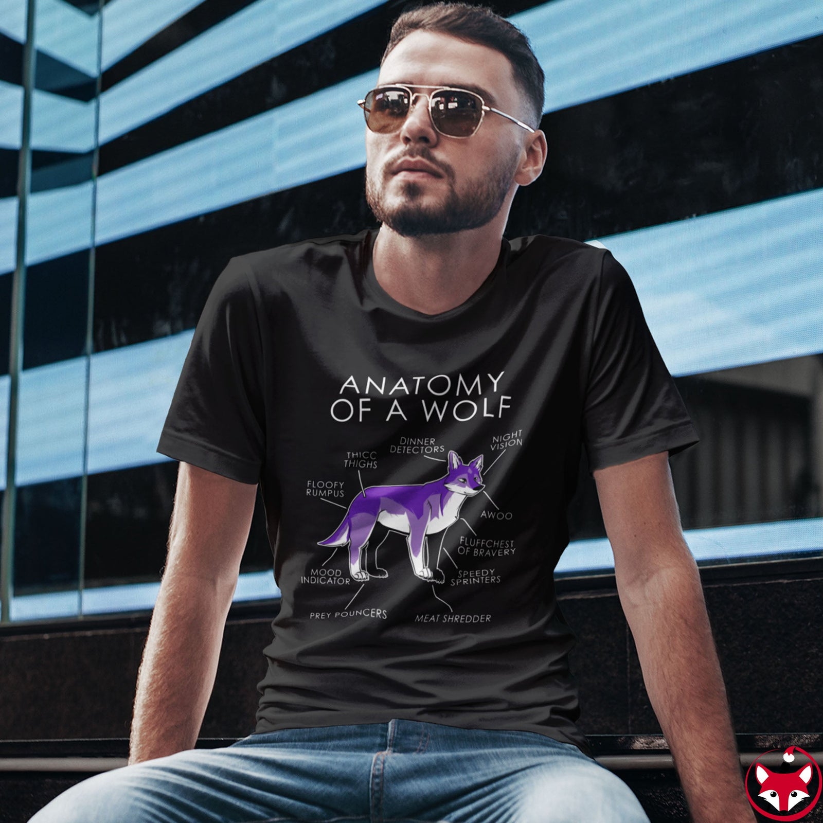 Wolf Purple - T-Shirt T-Shirt Artworktee 