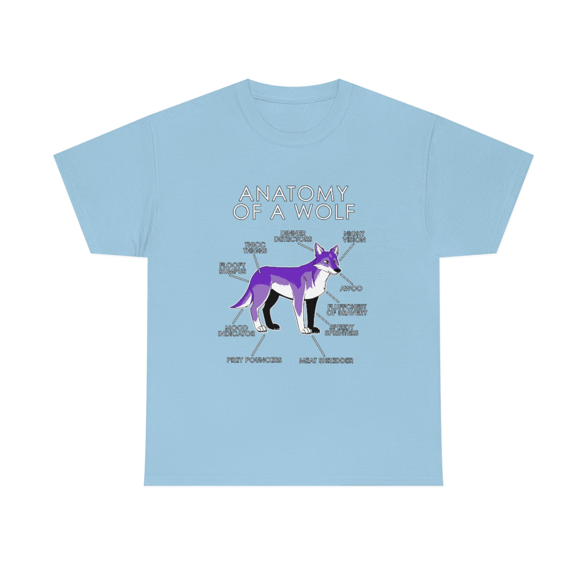 Wolf Purple - T-Shirt T-Shirt Artworktee Light Blue S 