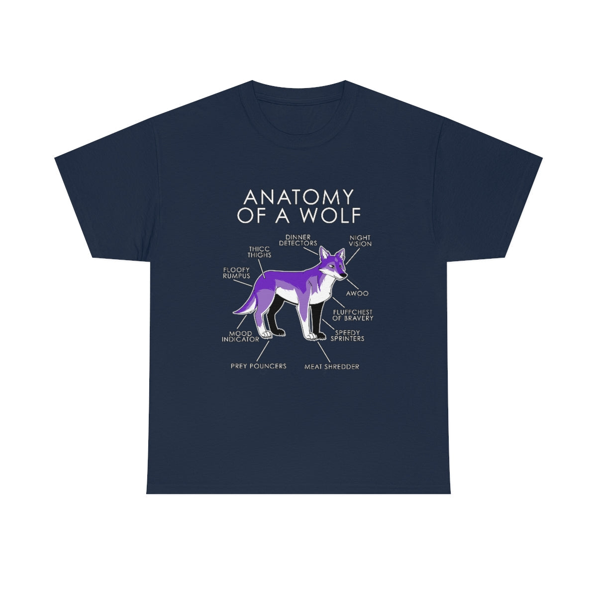 Wolf Purple - T-Shirt T-Shirt Artworktee Navy Blue S 