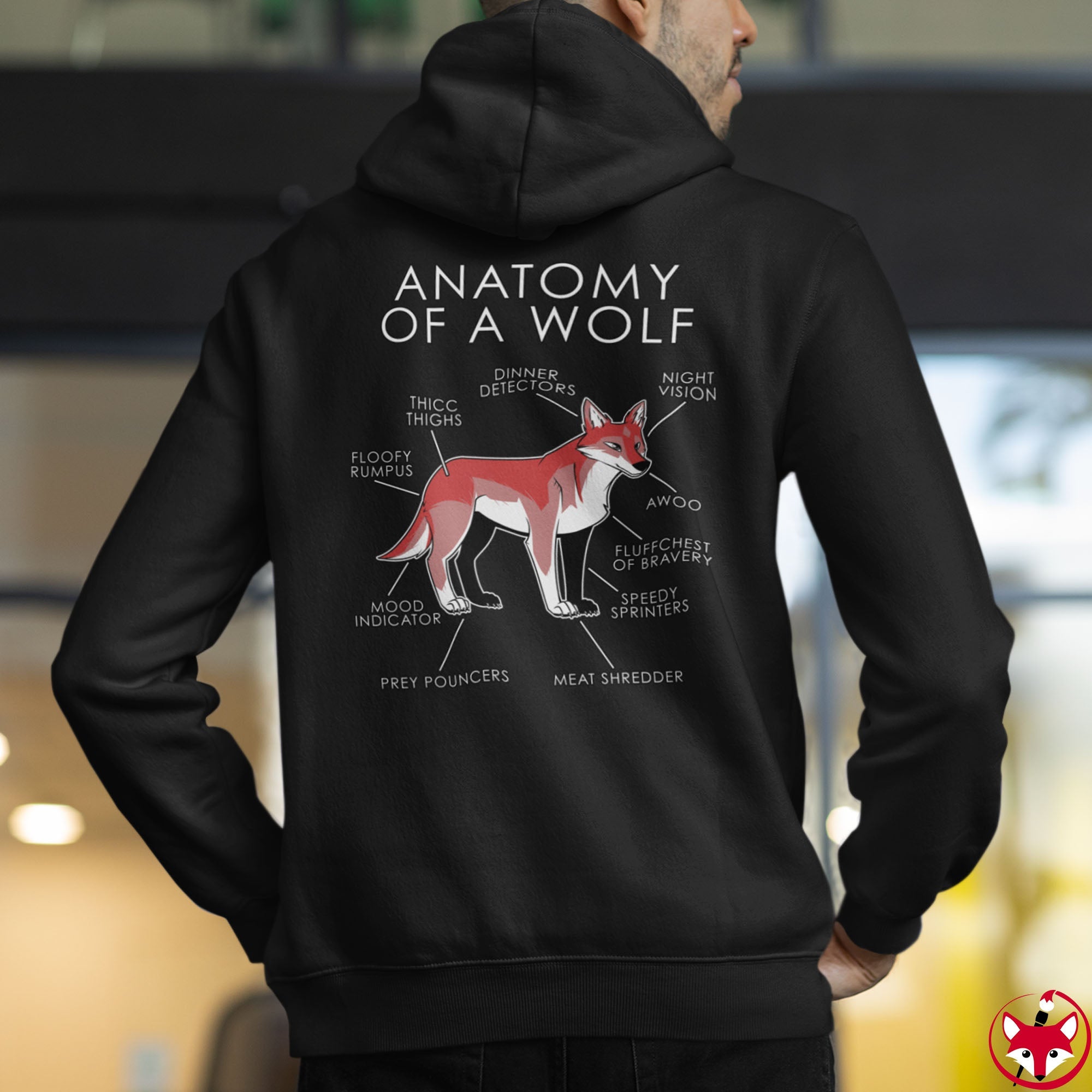 Wolf Red - Hoodie Hoodie Artworktee 