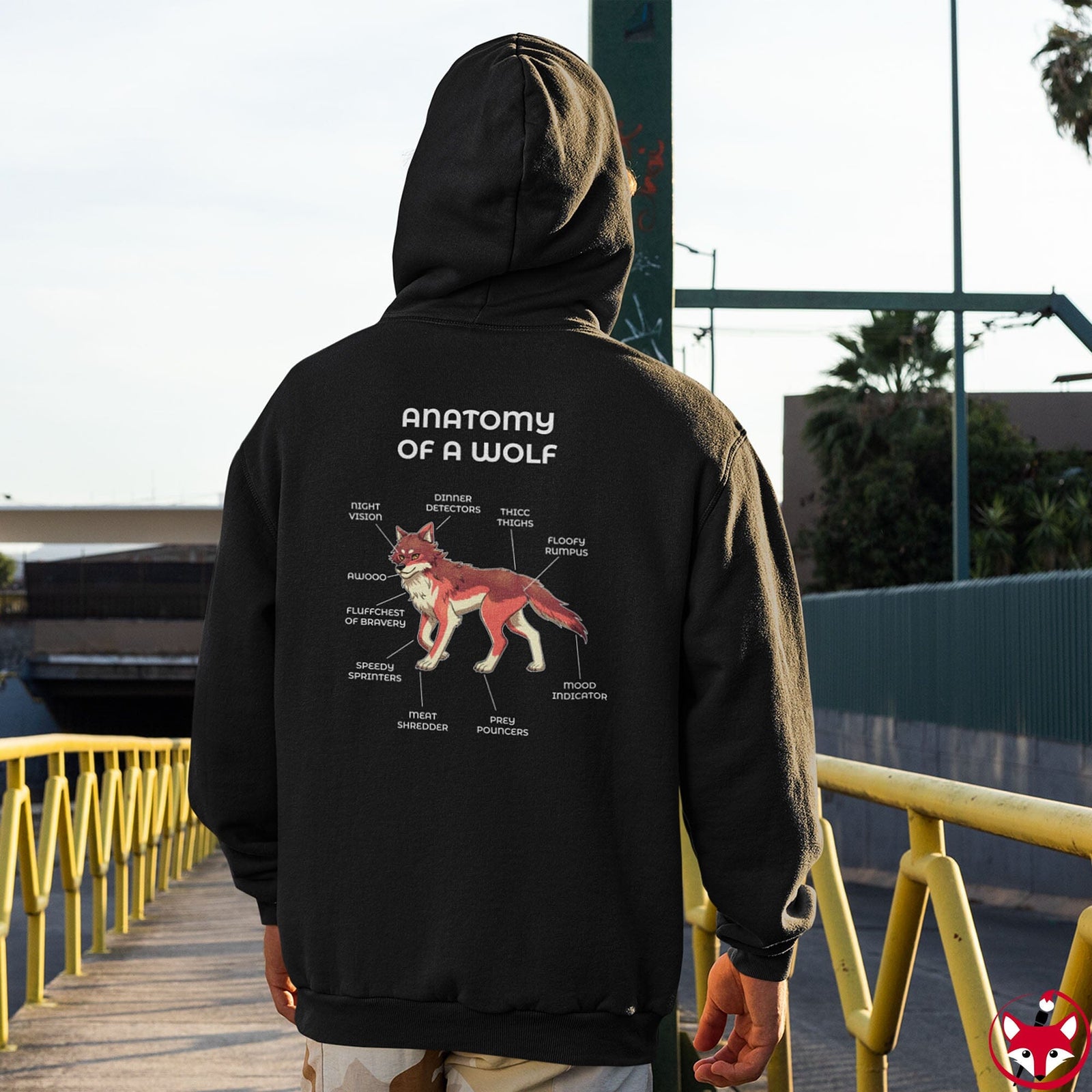 Wolf Red - Hoodie Hoodie Artworktee 